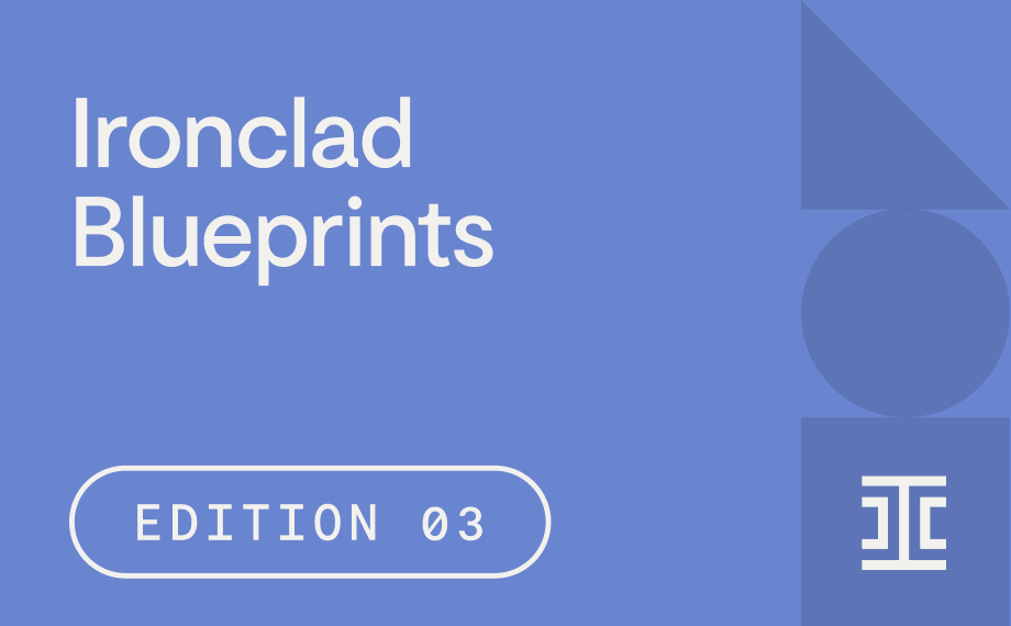 text reading "ironclad blueprints 3"