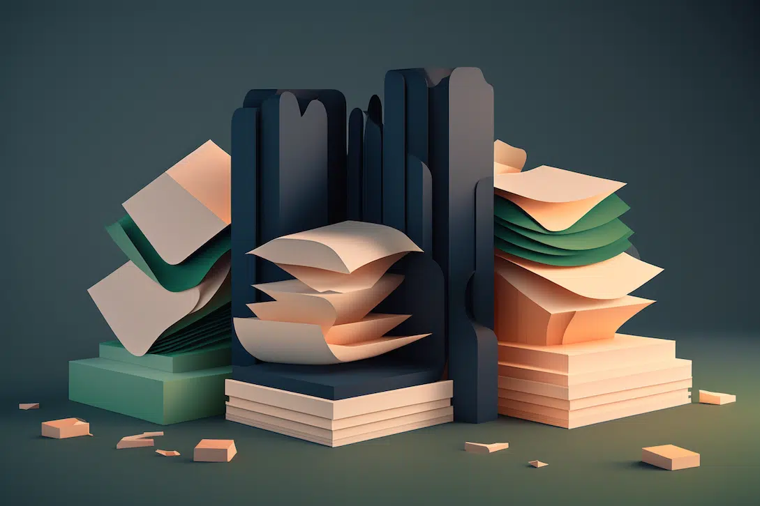 illustration of contracts divided by a wall, representing contract management security