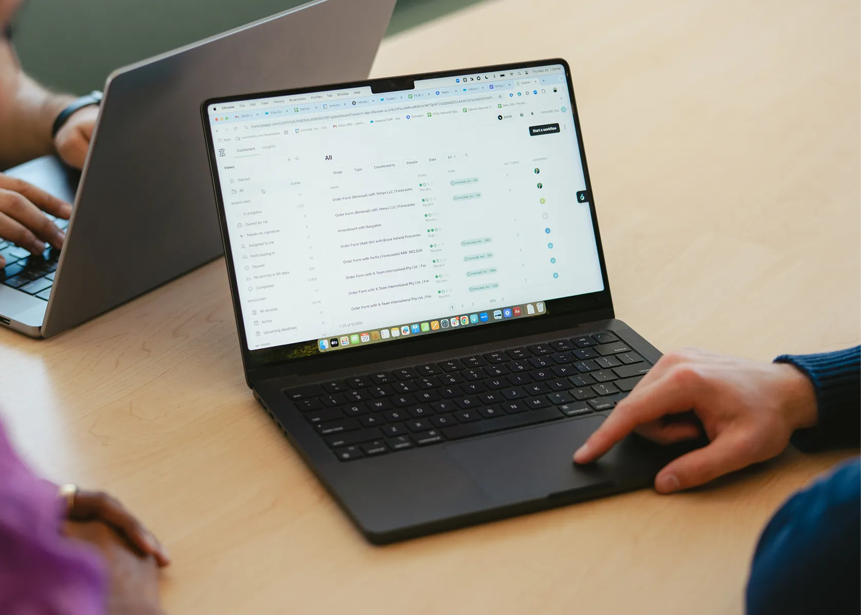 ironclad platform pulling up on a laptop