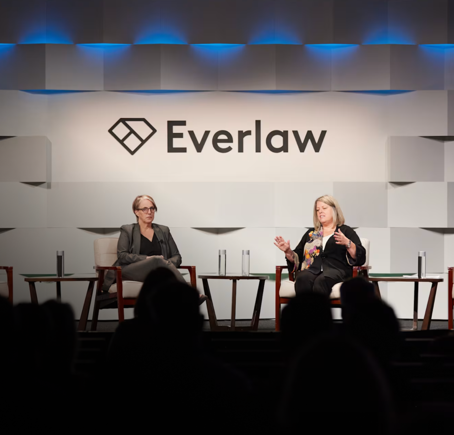 people speaking at an everlaw event