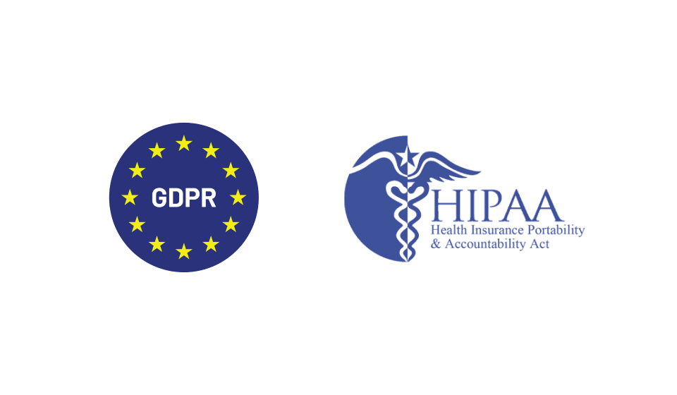Image of GDPR and HIPAA badges