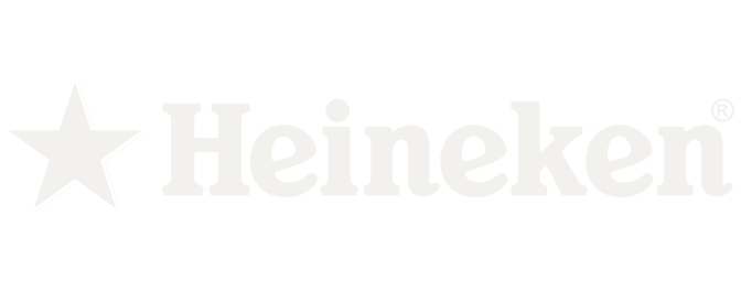 Faint Heineken logo with a star on the left and the word Heineken in light gray text on a white background, creating an ironclad impression of understated elegance.