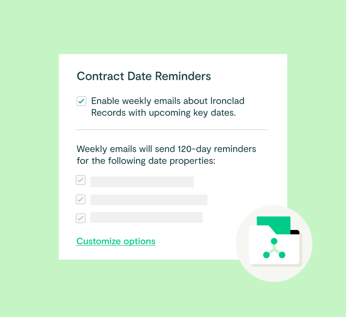 Contract date reminders, never forget a contract again.