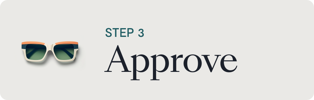 an image of the word "approve"