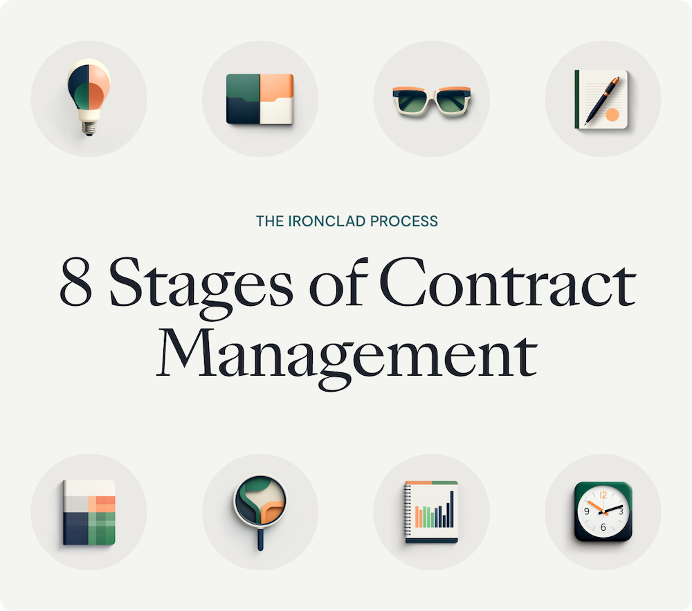 chart showing the stages of contract management