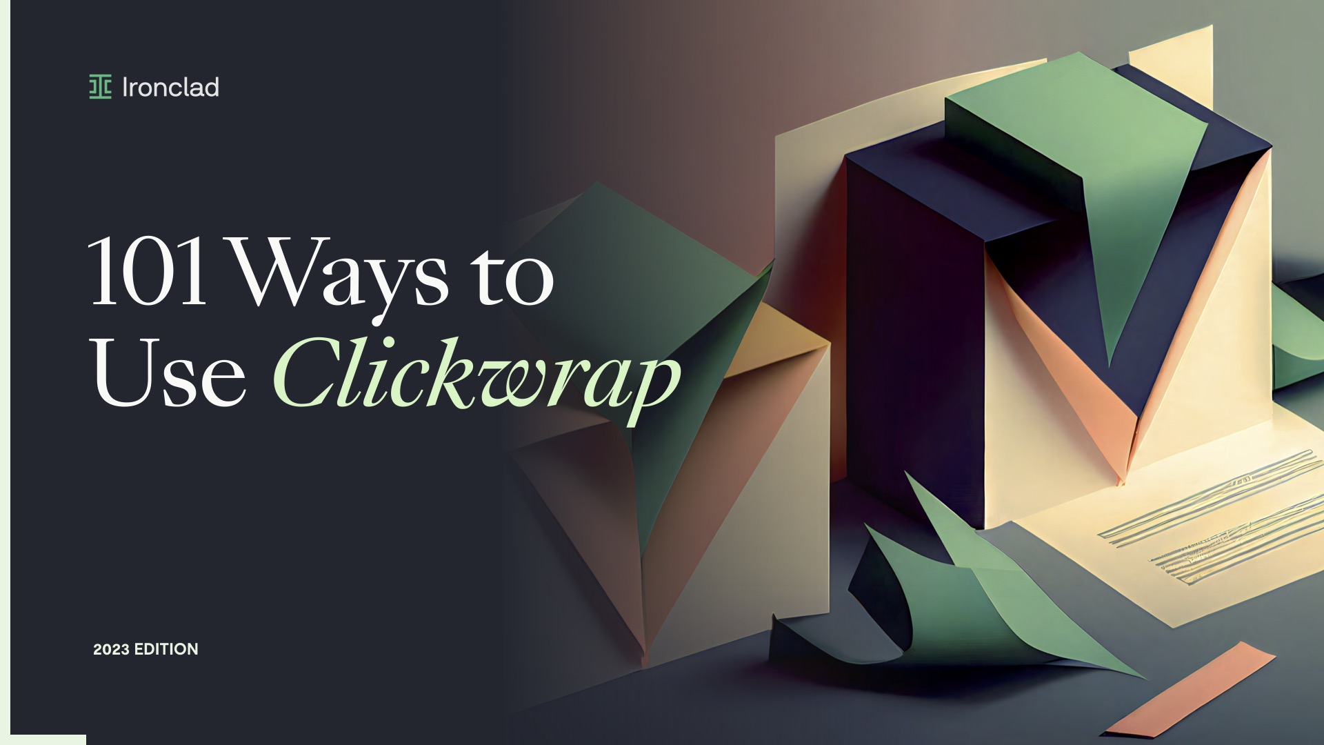 101 ways to use clickwrap on abstract AI background