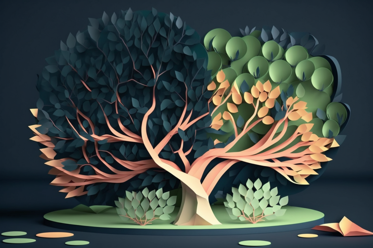 illustration of a tree symbolizing contract management maturity