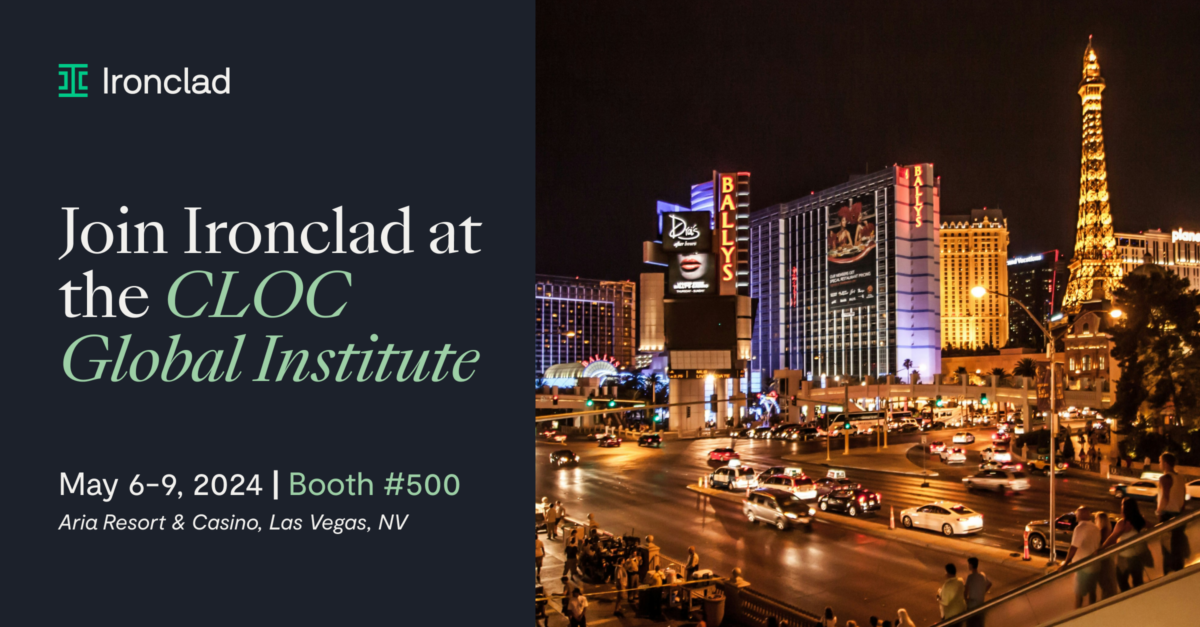 Join Ironclad at CLOC Global Institute 2024, Las Vegas Ironclad