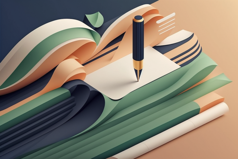 abstract illustration of a pen, symbolizing an esignature tool