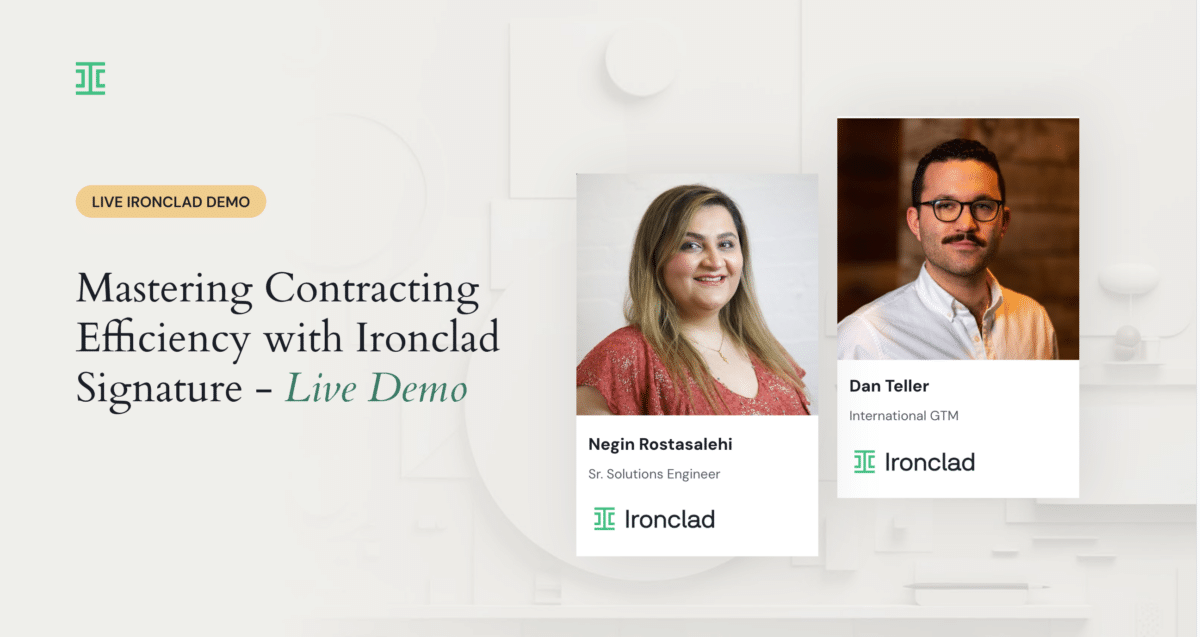 On Demand: Mastering Contracting Efficiency with Ironclad Signature – Live Demo Webinar