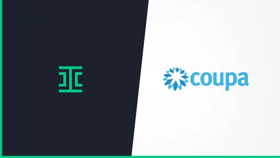 title slide for ironclad and coupa integration product demo video