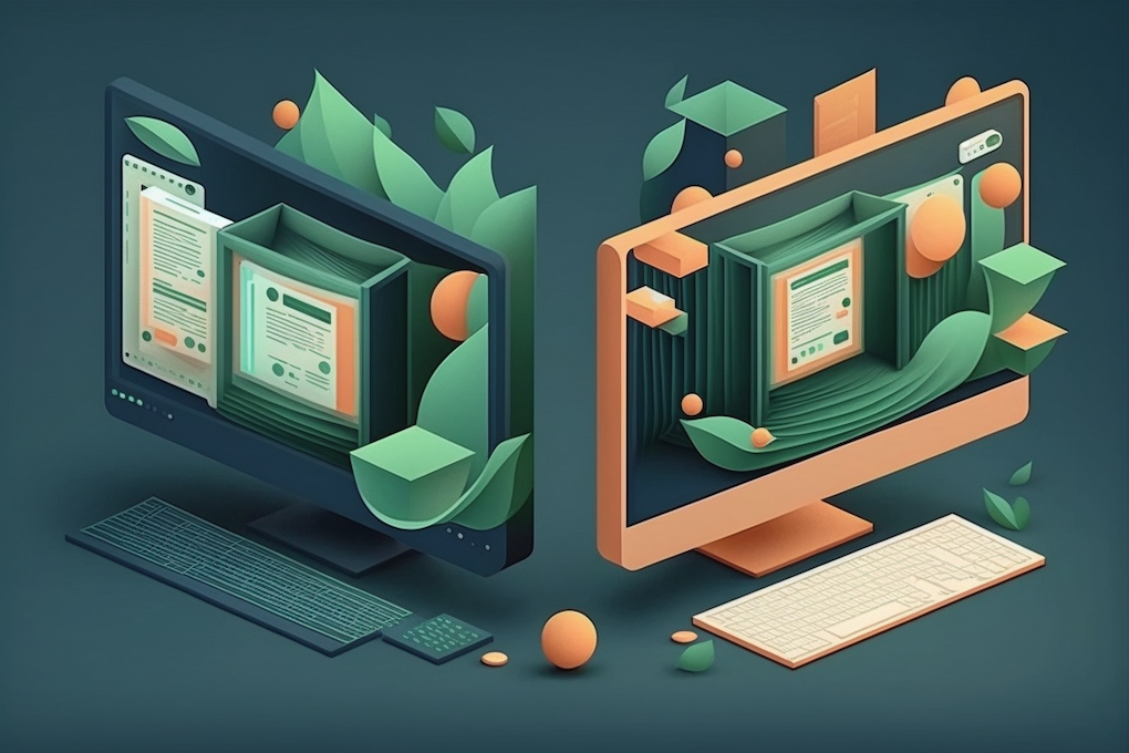 illustration of legal contracts on e-commerce website