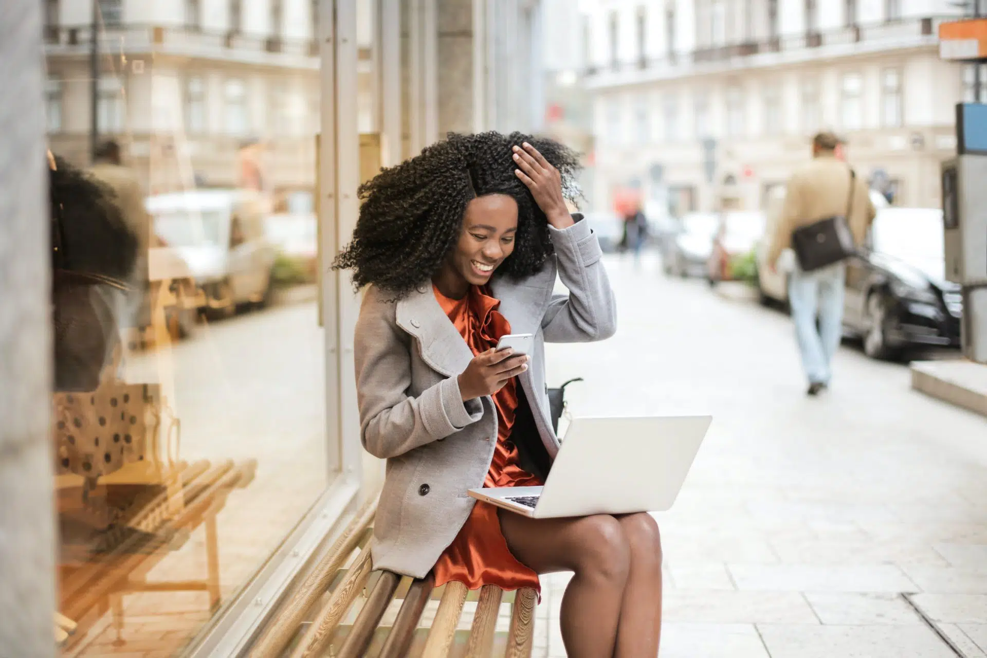 Woman learning how to sign a digital contract