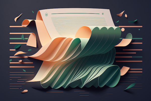 abstract illustration of a contract in process