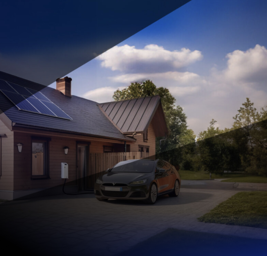 car parked in a driveway in front of a house