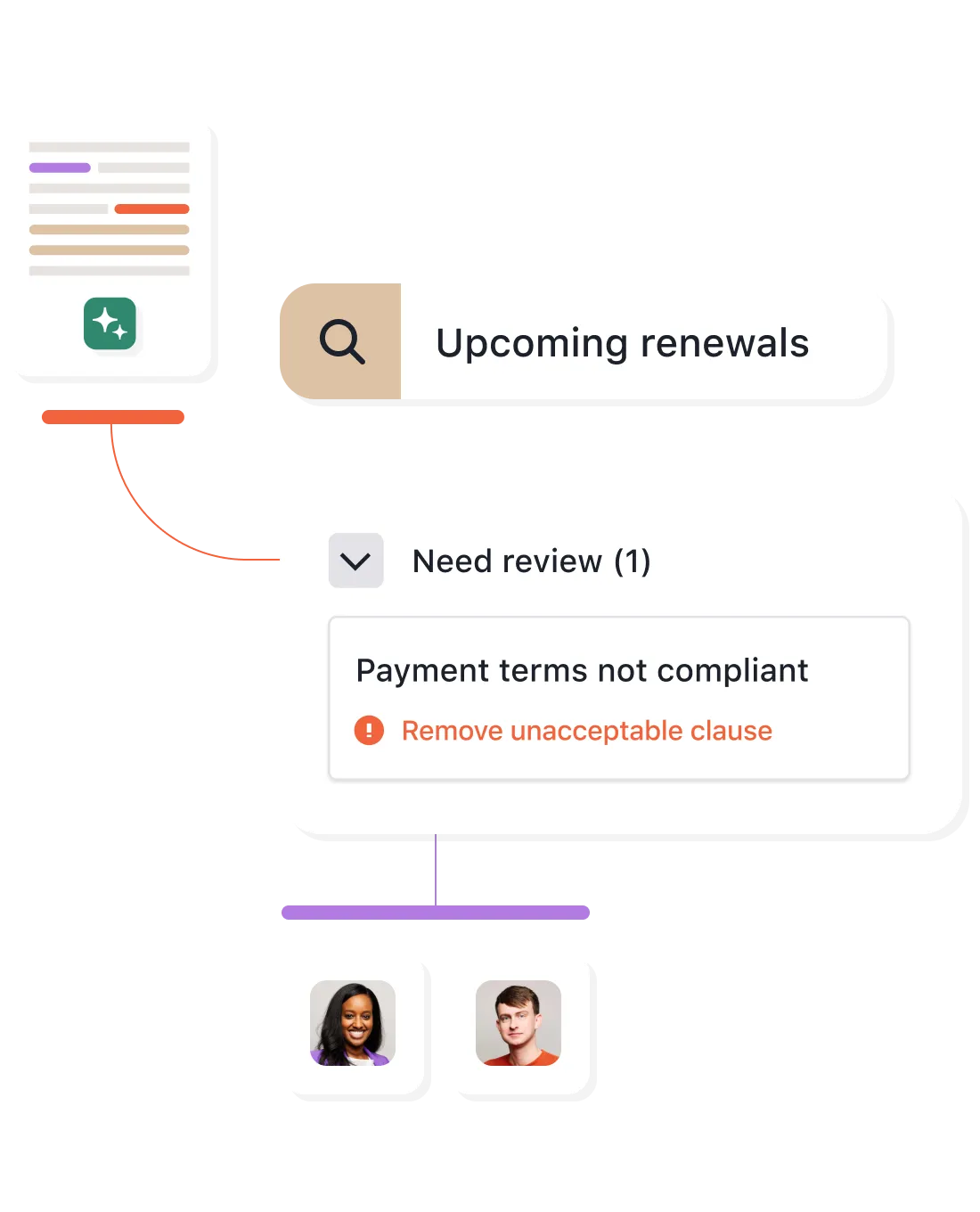 abstract view showing upcoming renewals