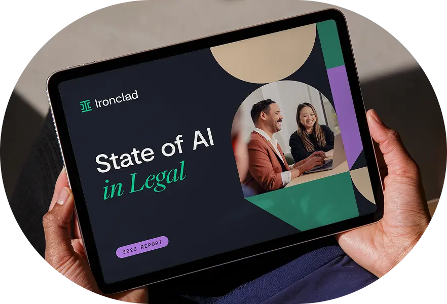 the screen of an ipad showing the cover of the state of ai in legal report