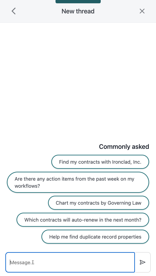 gif of asking question to CAI in product
