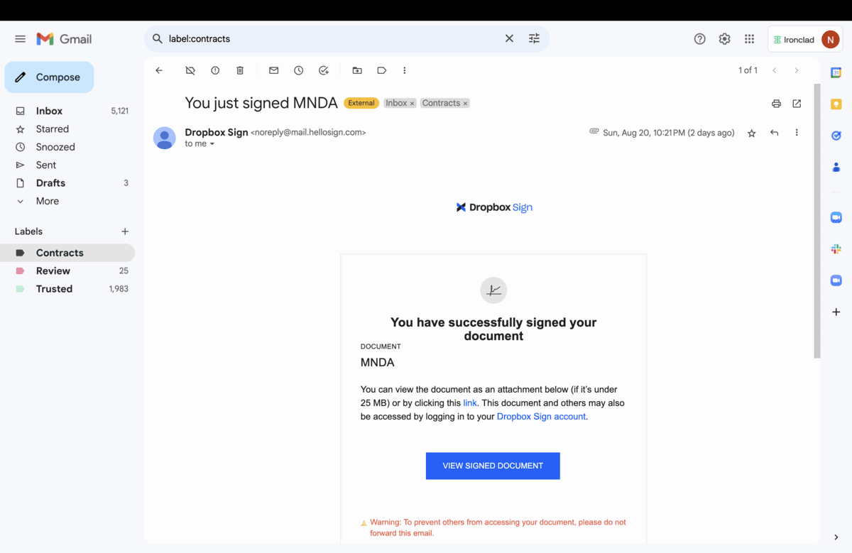 gif of importing records via email