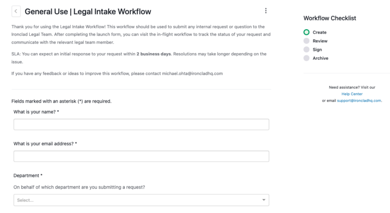 in app screenshot of workflow